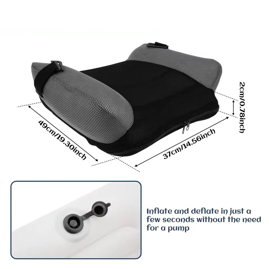 Child Car Seat Booster PVC Fast Inflating Deflating Seat Cushion Adjustable Firmness for Adults Kids Car Office Stadium Travel