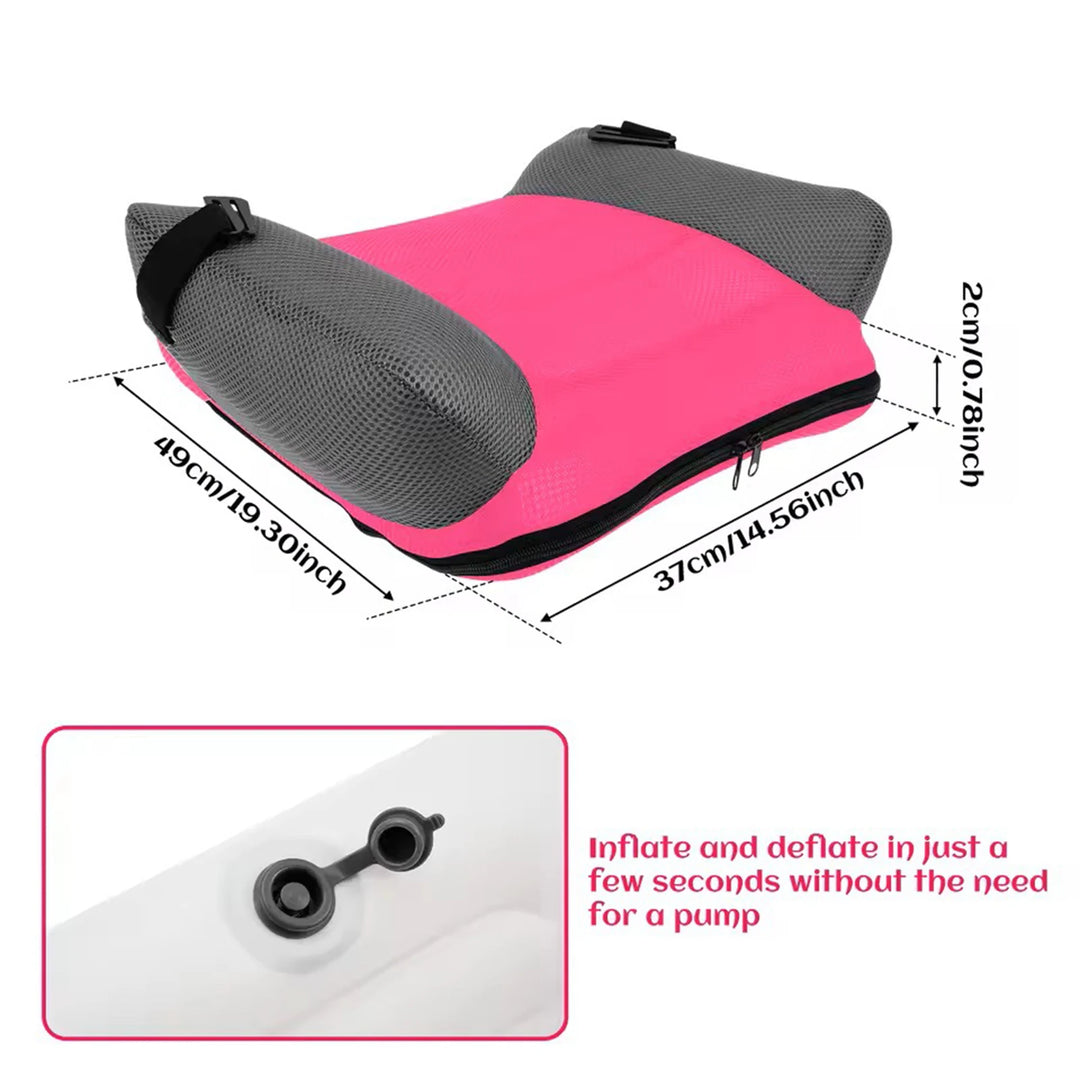 Child Car Seat Booster PVC Fast Inflating Deflating Seat Cushion Adjustable Firmness for Adults Kids Car Office Stadium Travel