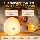 Luminária de Cabeceira Infantil com Ruído Branco, 10 Sons Relaxantes, Luz Colorida e Timer