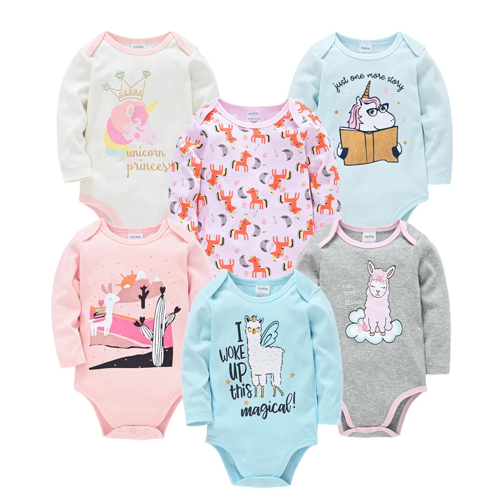 2026 Baby Bodysuit Long Sleeve Spring Autumn Girls Boys Clothes Body bebe Cartoon Printed 0-24 months Newborn Infant Outwear