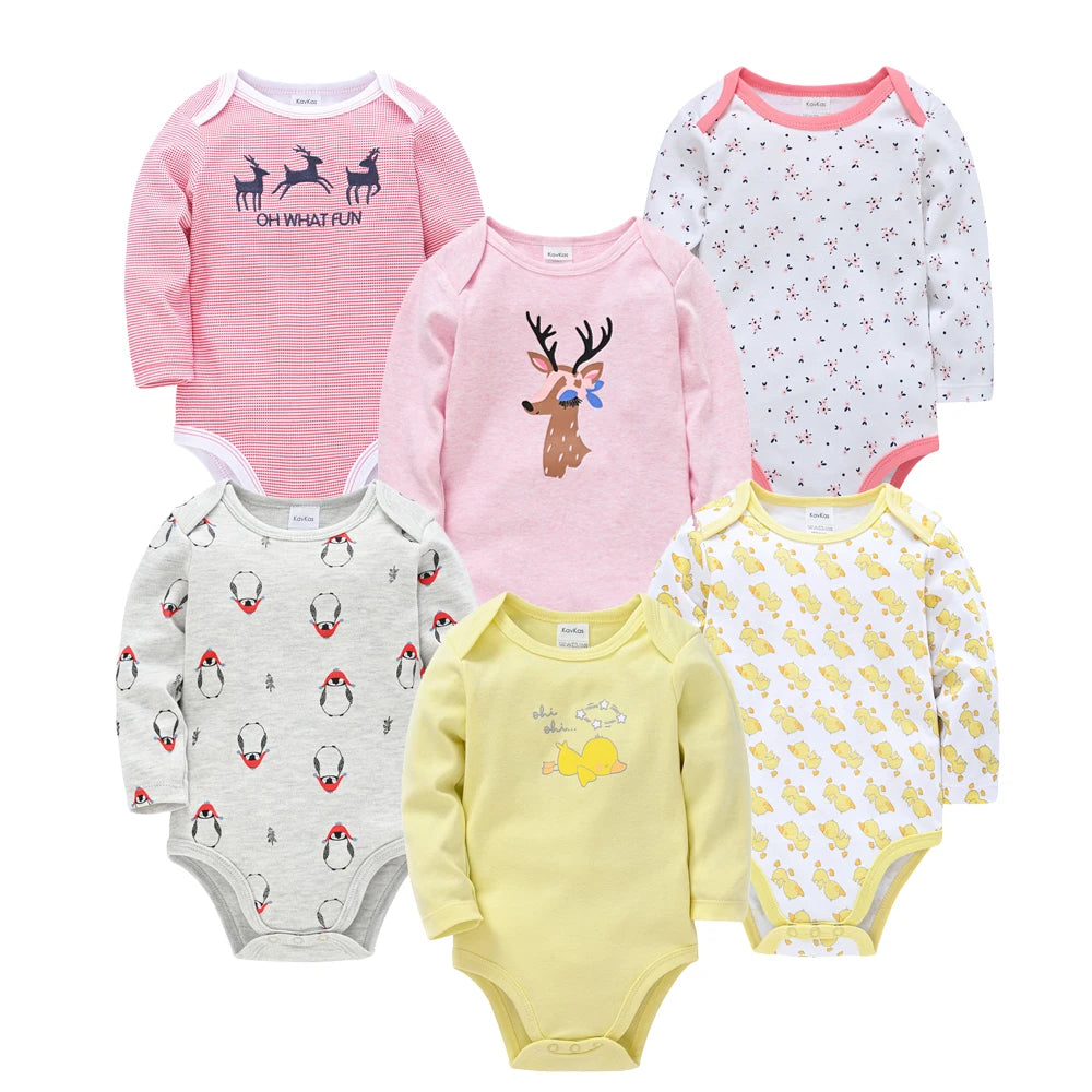 2026 Baby Bodysuit Long Sleeve Spring Autumn Girls Boys Clothes Body bebe Cartoon Printed 0-24 months Newborn Infant Outwear