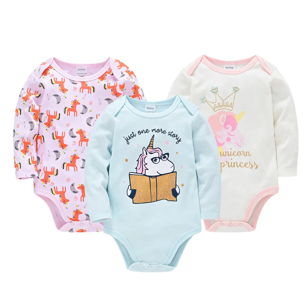 2026 Baby Bodysuit Long Sleeve Spring Autumn Girls Boys Clothes Body bebe Cartoon Printed 0-24 months Newborn Infant Outwear