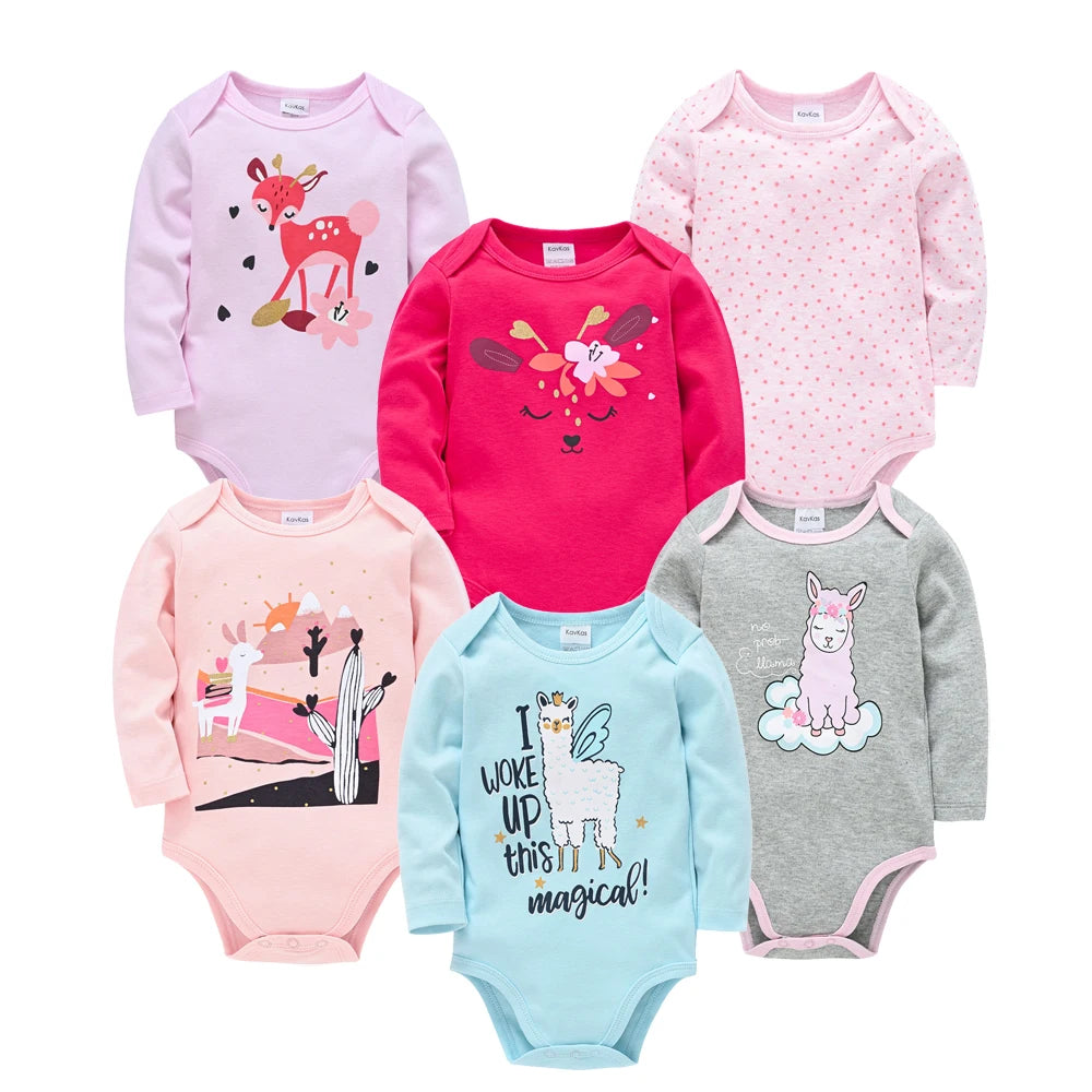 2026 Baby Bodysuit Long Sleeve Spring Autumn Girls Boys Clothes Body bebe Cartoon Printed 0-24 months Newborn Infant Outwear