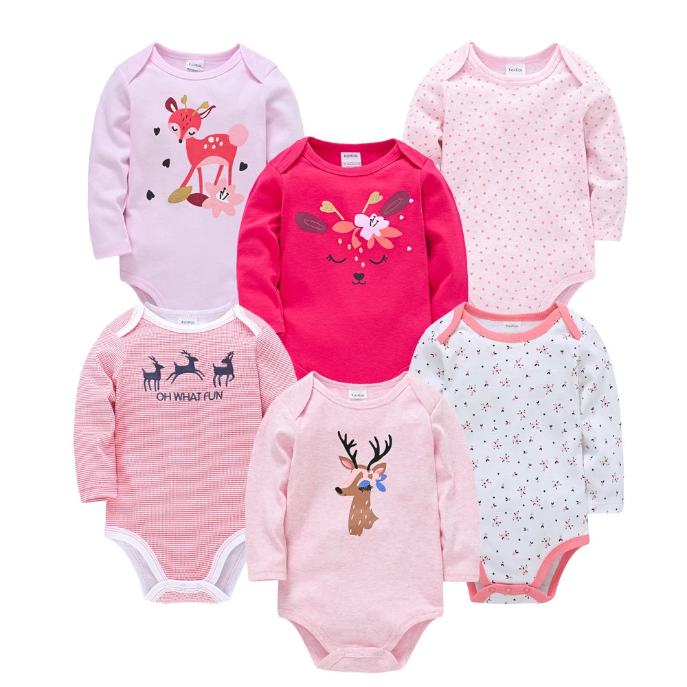 2026 Baby Bodysuit Long Sleeve Spring Autumn Girls Boys Clothes Body bebe Cartoon Printed 0-24 months Newborn Infant Outwear