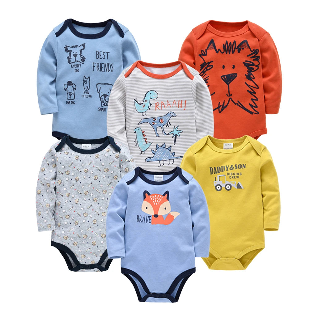 2026 Baby Bodysuit Long Sleeve Spring Autumn Girls Boys Clothes Body bebe Cartoon Printed 0-24 months Newborn Infant Outwear