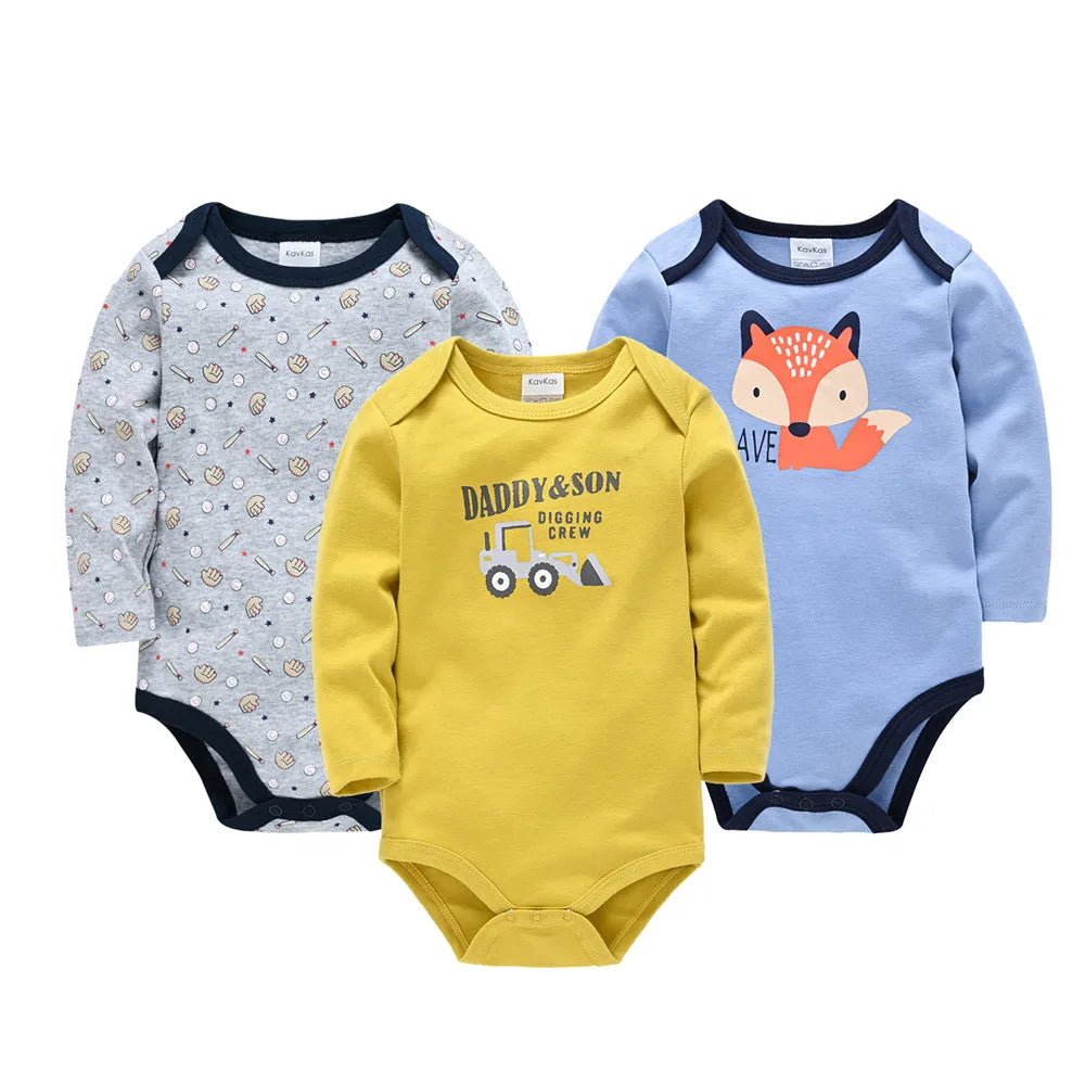 2026 Baby Bodysuit Long Sleeve Spring Autumn Girls Boys Clothes Body bebe Cartoon Printed 0-24 months Newborn Infant Outwear