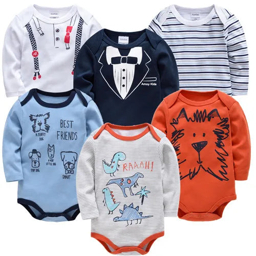 2026 Baby Bodysuit Long Sleeve Spring Autumn Girls Boys Clothes Body bebe Cartoon Printed 0-24 months Newborn Infant Outwear