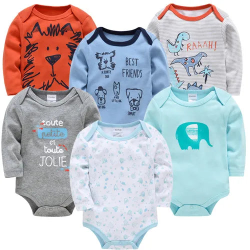 2026 Baby Bodysuit Long Sleeve Spring Autumn Girls Boys Clothes Body bebe Cartoon Printed 0-24 months Newborn Infant Outwear