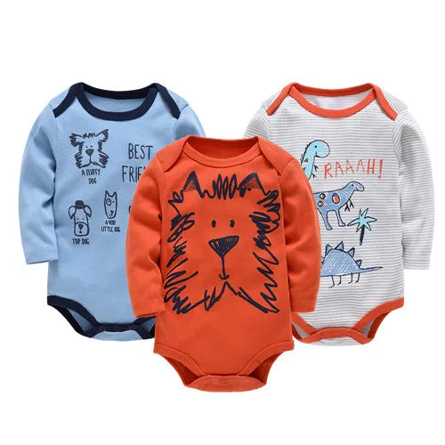 2026 Baby Bodysuit Long Sleeve Spring Autumn Girls Boys Clothes Body bebe Cartoon Printed 0-24 months Newborn Infant Outwear