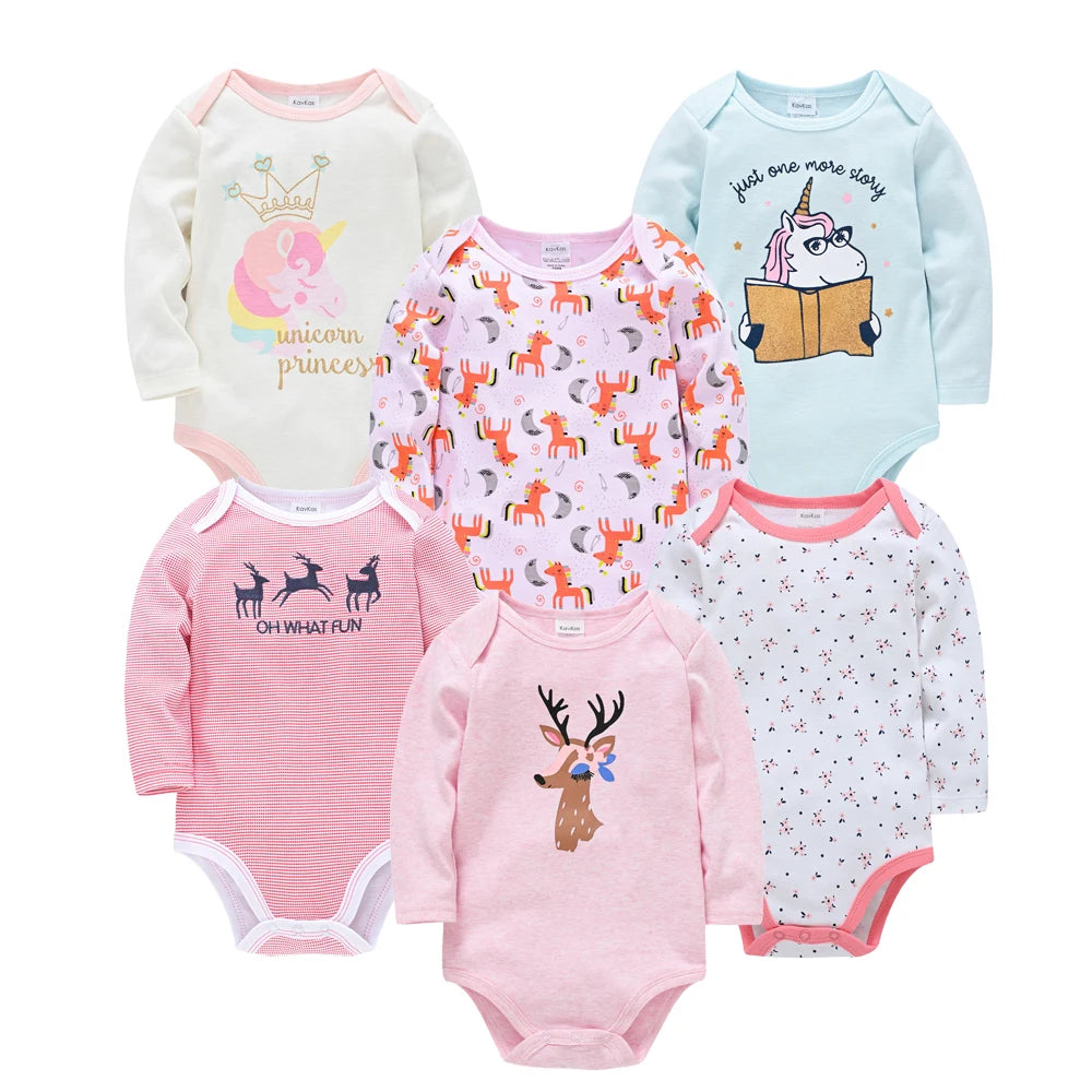 2026 Baby Bodysuit Long Sleeve Spring Autumn Girls Boys Clothes Body bebe Cartoon Printed 0-24 months Newborn Infant Outwear