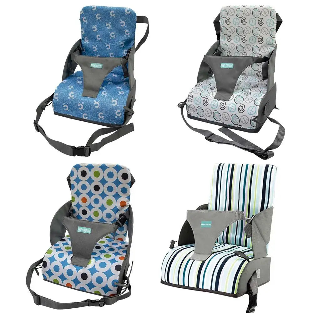High Quality Fashion Baby Portable Booster Dinner Chair Oxford Water Proof Fabric Baby Chair Seat Safety Belt Feeding High Chair