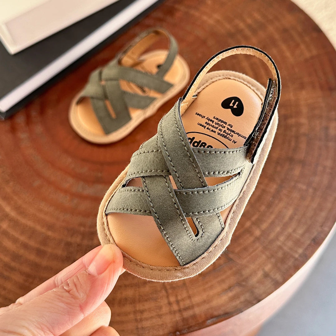 Baby Boys Girls Sandals Summer Wedding Dress Flats Shoes Infant Newborn Crib Footwear First Walkers Prewalkers