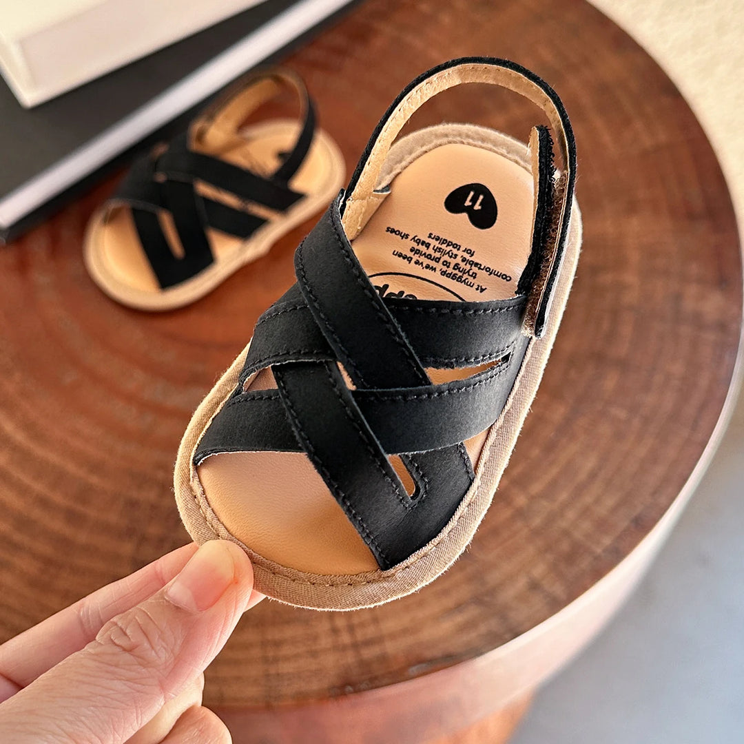 Baby Boys Girls Sandals Summer Wedding Dress Flats Shoes Infant Newborn Crib Footwear First Walkers Prewalkers