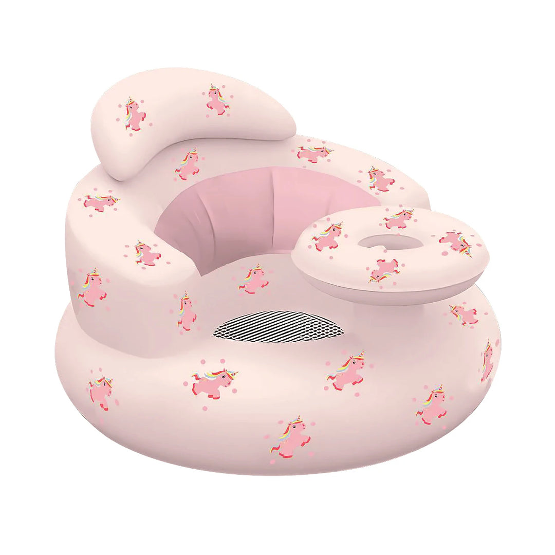 Baby Sofa Inflatable Seat for Babies  Chair with Tray, Built in Air Pump Infant Back Support Sofa Toddler Chair for Sitting Up