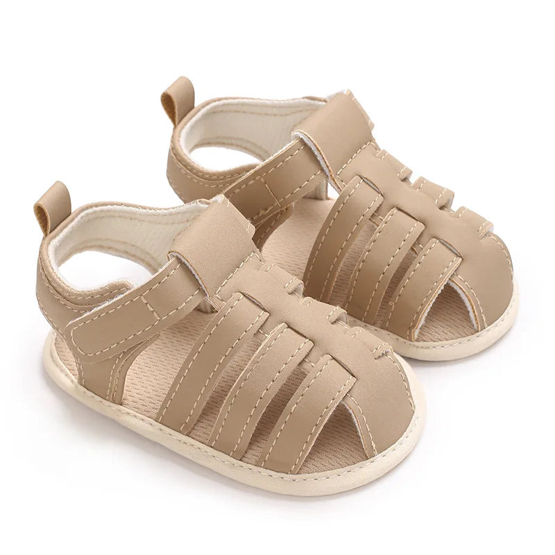 Infant Pre-Walker Shoes 0-1Year Baby Boys Casual Sandals Solid Color Breathable Comfort Spring Daily Walking Shoes