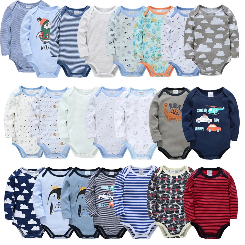Baby Boys Bodysuits One-Piece Cotton Long Sleeve Breathable Jumpsuit Soft Newborn Body Suit Infant Cute Clothes Playsuit Sunsuit
