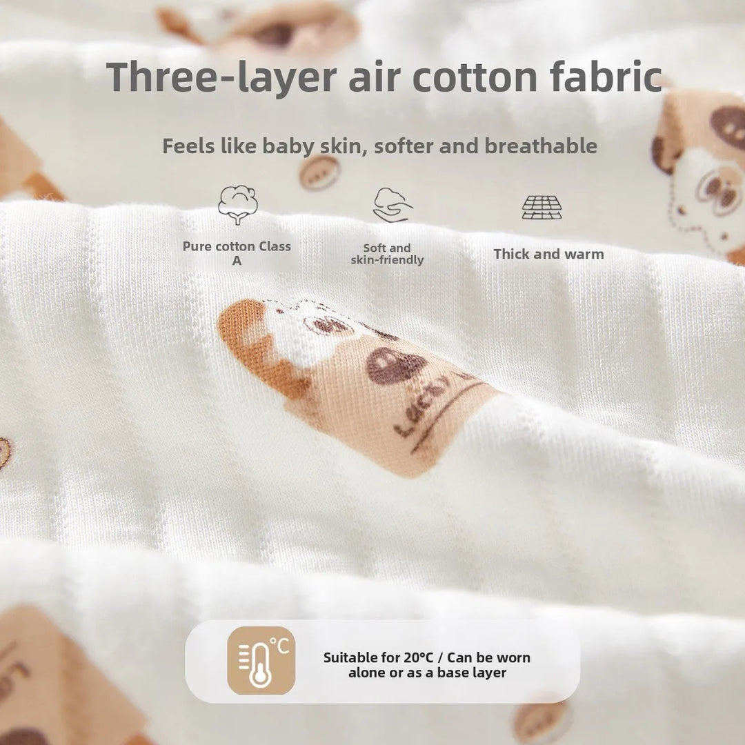 Baby Cotton Romper Suit Winter Warm Underwear Pure Cotton No-seam Base Layer Clothes Thermal Bib Overalls for Newborn Babies