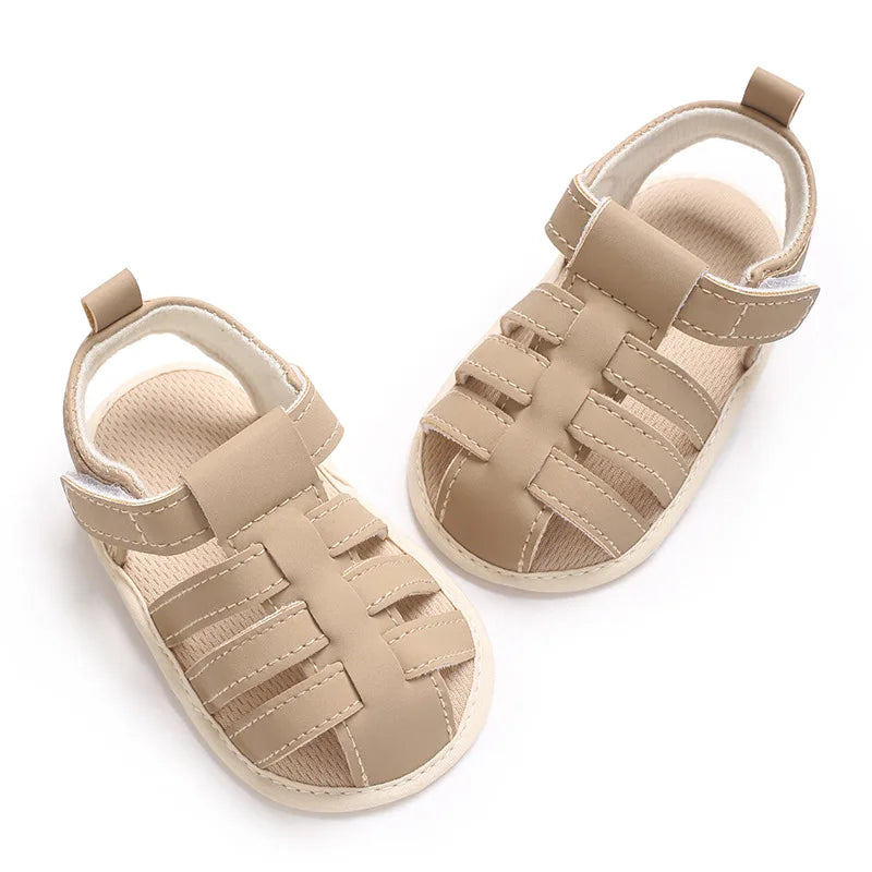 Infant Pre-Walker Shoes 0-1Year Baby Boys Casual Sandals Solid Color Breathable Comfort Spring Daily Walking Shoes