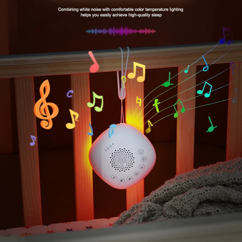 6/10/20Songs White Noise Sound Machine Portable Baby SleepMachine Soothing Sounds Volume Adjustable Builtin Rechargeable Battery