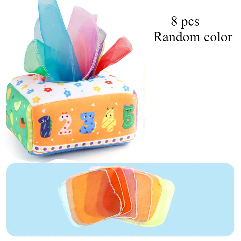 Montessori Toys Magic Tissue Box Baby Educational Learning Activity Sensory Toy for Kids Finger Exercise Busy Board Baby Game