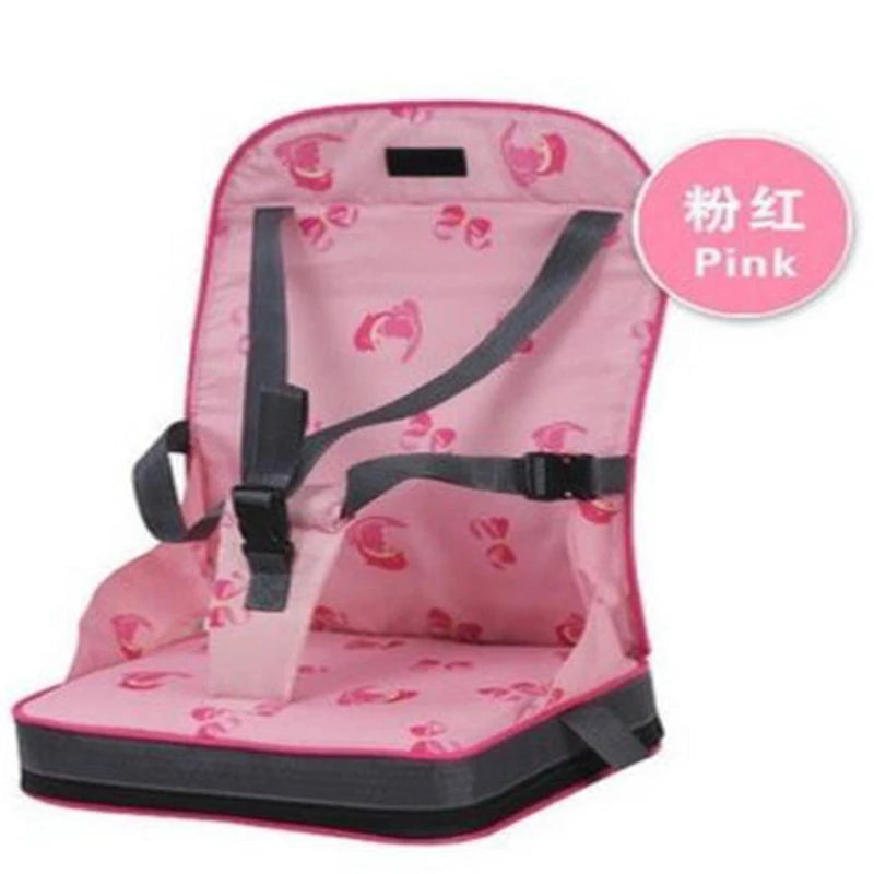 Portable Baby Dining Chair Bag Seat with Belt Waterproof Oxford Fabric Foldable Infant Travel High Chair Feeding Solution