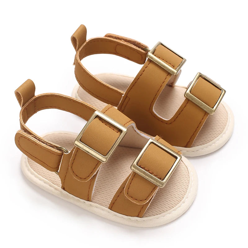 Infant Pre-Walker Shoes 0-1Year Baby Boys Casual Sandals Solid Color Breathable Comfort Spring Daily Walking Shoes