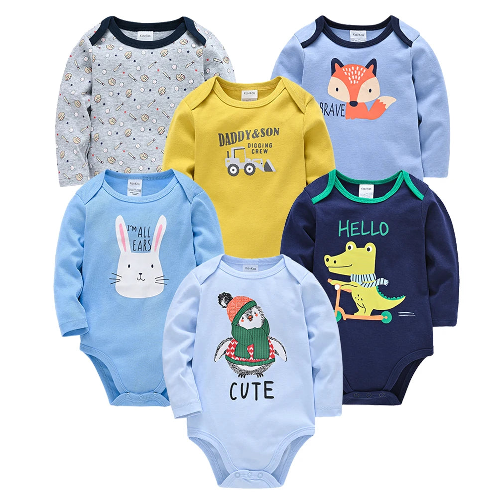 2026 Baby Bodysuit Long Sleeve Spring Autumn Girls Boys Clothes Body bebe Cartoon Printed 0-24 months Newborn Infant Outwear