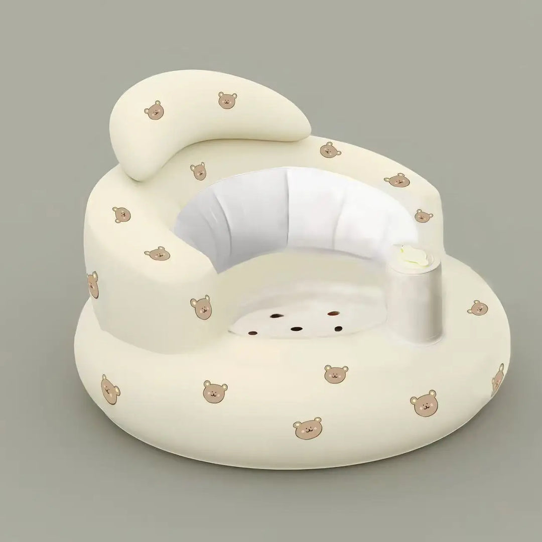 Baby Sofa Inflatable Seat for Babies  Chair with Tray, Built in Air Pump Infant Back Support Sofa Toddler Chair for Sitting Up