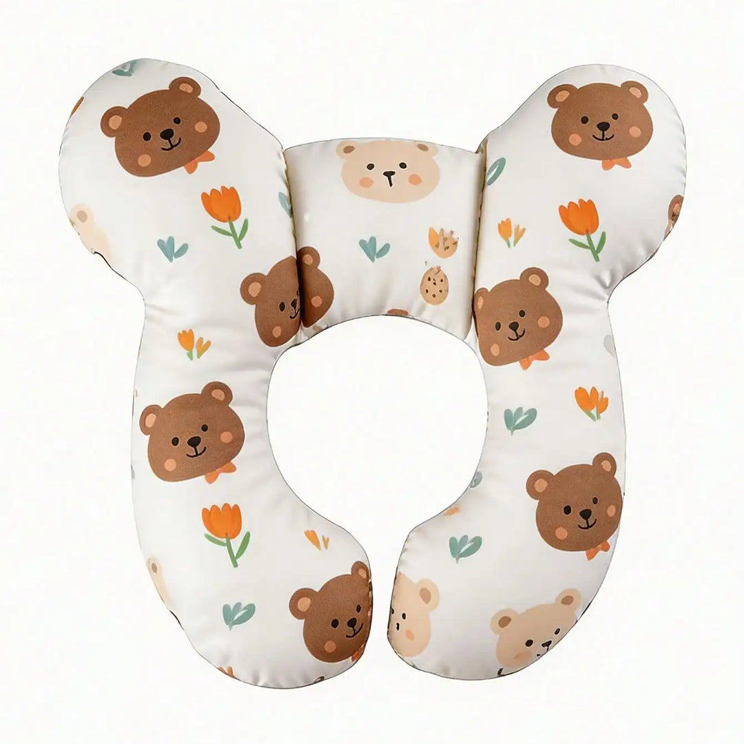 1Pc Baby U-Shaped Pillow, Infant Travel Neck Pillow, Soft-Breathable-Cute Cartoon Pattern, Soft Baby Head Support Cushion, Suitable for Car Seats, Strollers, and Travel