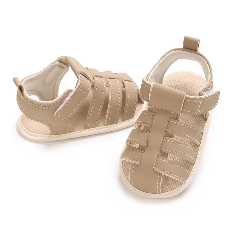 Infant Pre-Walker Shoes 0-1Year Baby Boys Casual Sandals Solid Color Breathable Comfort Spring Daily Walking Shoes
