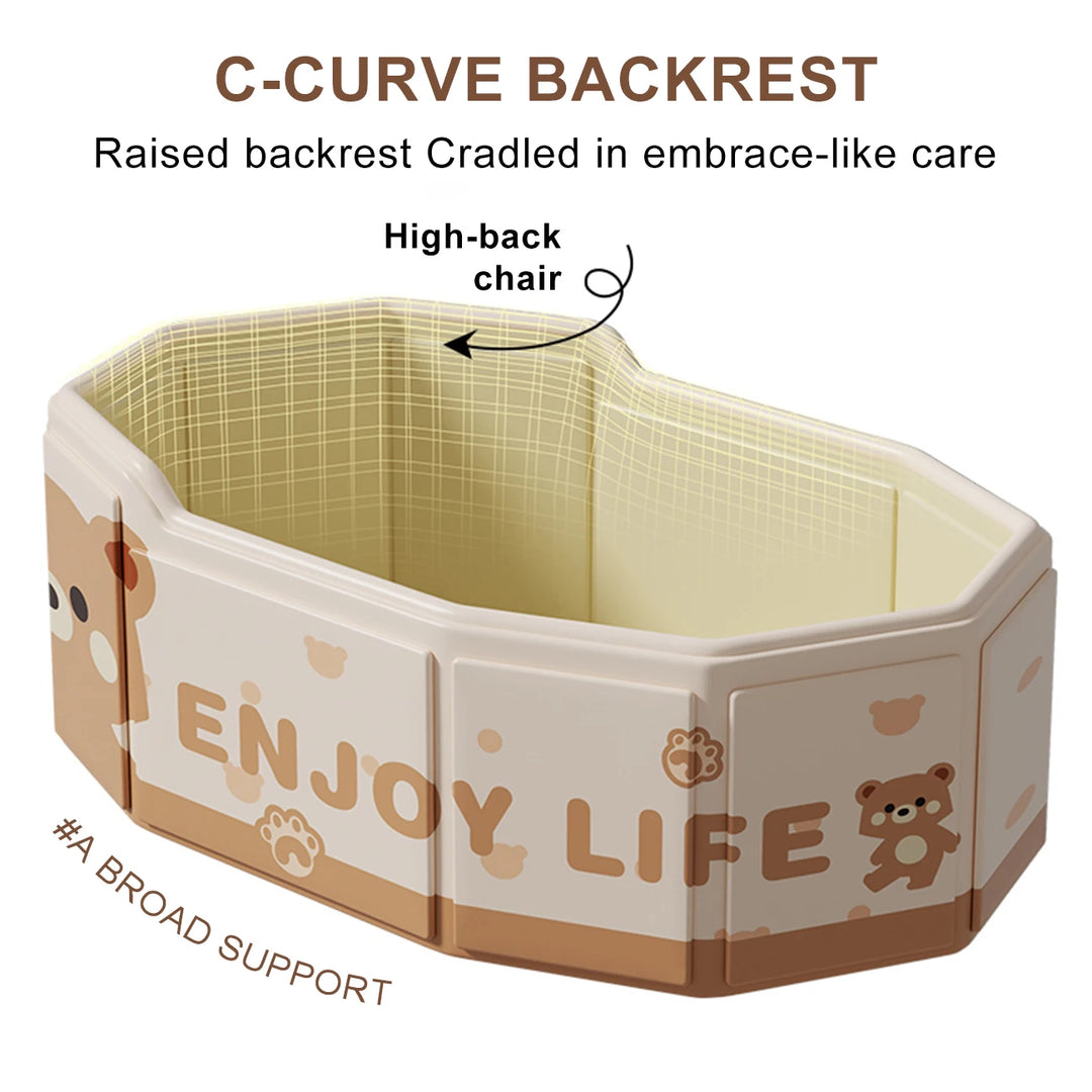 1pc Portable Foldable Bathtub, Large Capacity Collapsible Soaking Tub, Space-Saving Bath Basin for Home Bathroom, 5 Designs