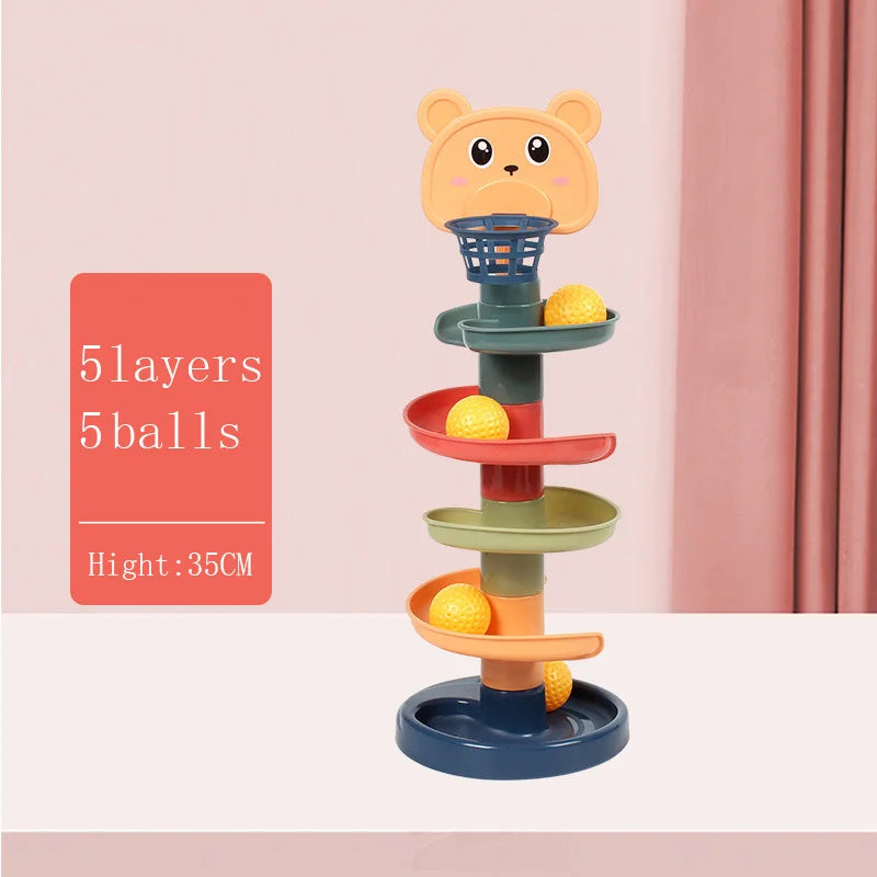 Montessori Rolling Ball Development Game Baby Ball Toy Educational Toys Montessori Activity Stacking Toys For Babies 1 2 3 Years
