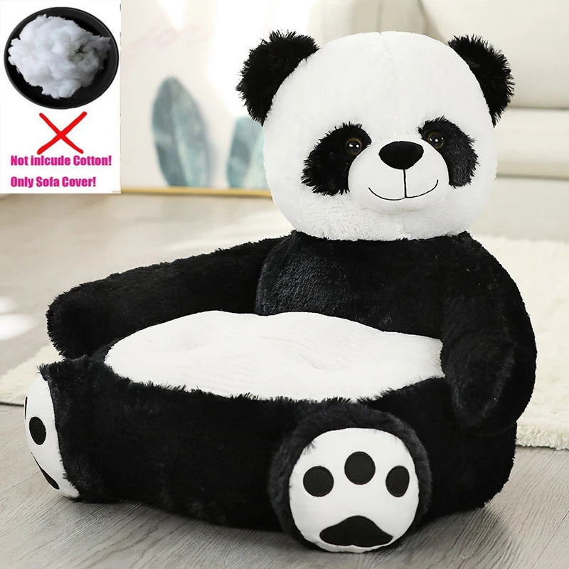 Sofa Cover Cartoon Children Plush Seat Sofa Comfortable Animal Panda Baby Portable Chair Sofa Gift Children Without Interior