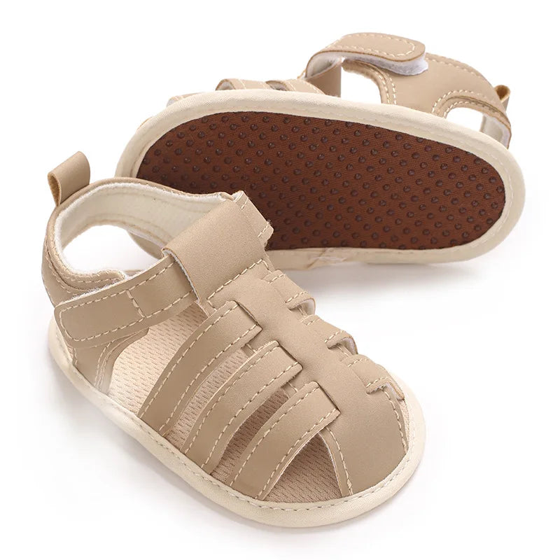 Infant Pre-Walker Shoes 0-1Year Baby Boys Casual Sandals Solid Color Breathable Comfort Spring Daily Walking Shoes