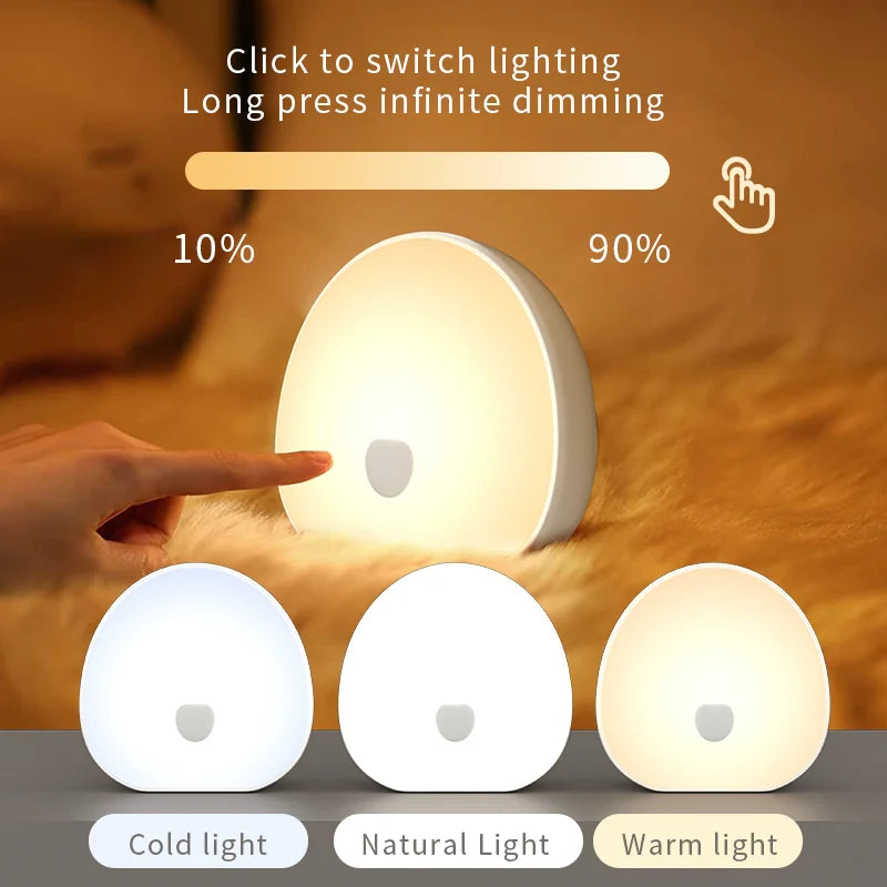 Mini Night Light with White Noise, 10 Soothing Sounds, 15/30min Timer, Colorful Lighting, Rechargeable Portable Night Light