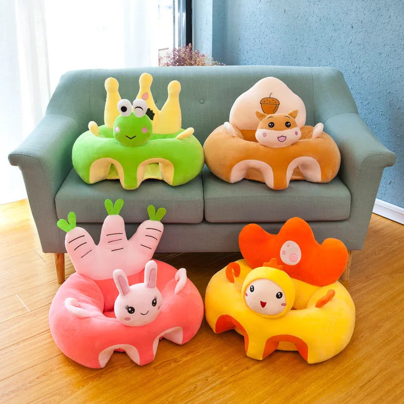 Cute Cartoon Animal Baby Sofa Chair Soft Plush Infant Support Seat Rest Sofa Comfortable Stuffed Doll Kids Toddler Chair Seats