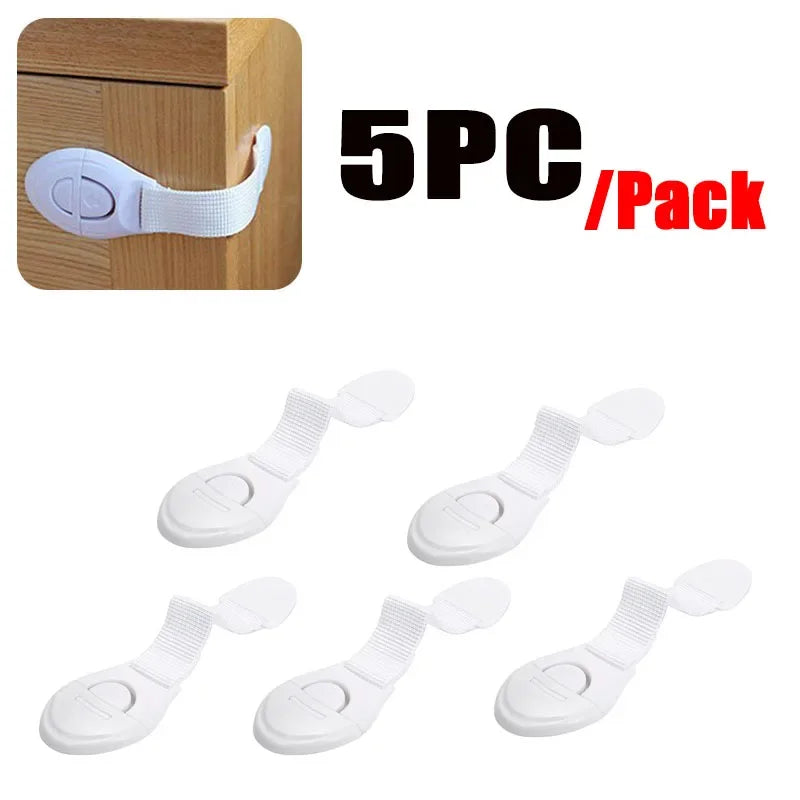 1/5/10pcs Child Safety Cabinet Lock Baby Proof Security Protector Drawer Door Cabinet Lock Plastic Protection Kids Safety Door