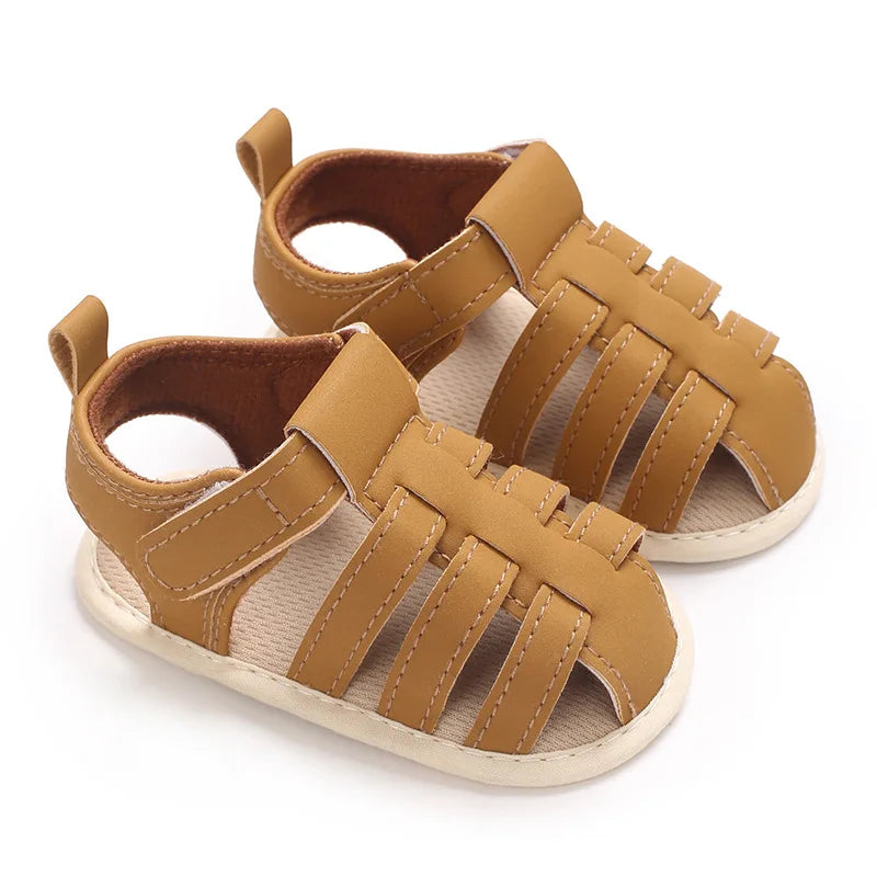 Infant Pre-Walker Shoes 0-1Year Baby Boys Casual Sandals Solid Color Breathable Comfort Spring Daily Walking Shoes