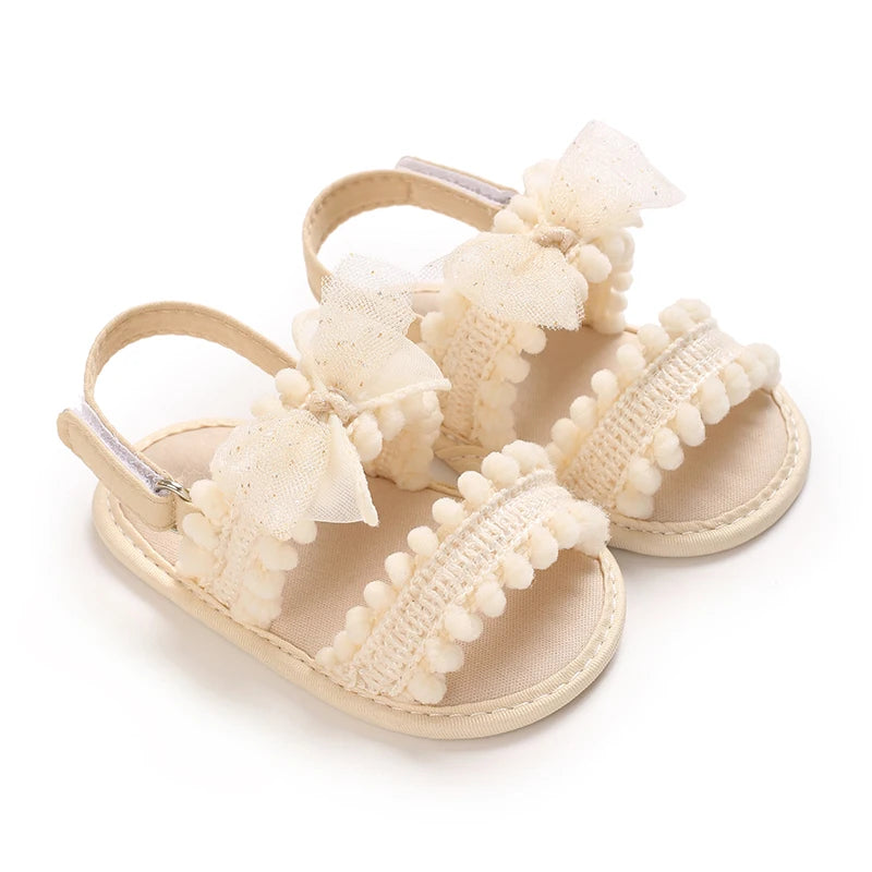 Newborn Baby Girls Mary Jane Flats Cute Bowknot Wedding Dress Shoes Non-Slip First Walkers Embroidery Flower Soft Shoes