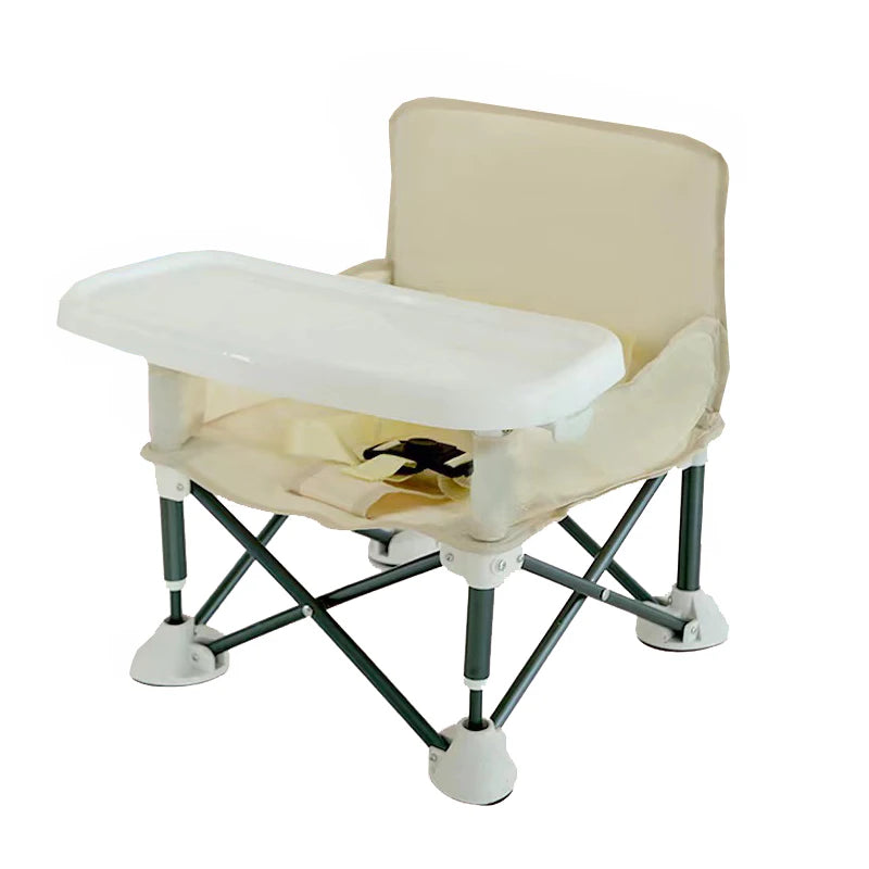 Folding Baby Chair with Umbrella Outdoor Beach Travel Baby Eating Seats Sunshade Awning Detachable Feeding Tray Kids Chairs