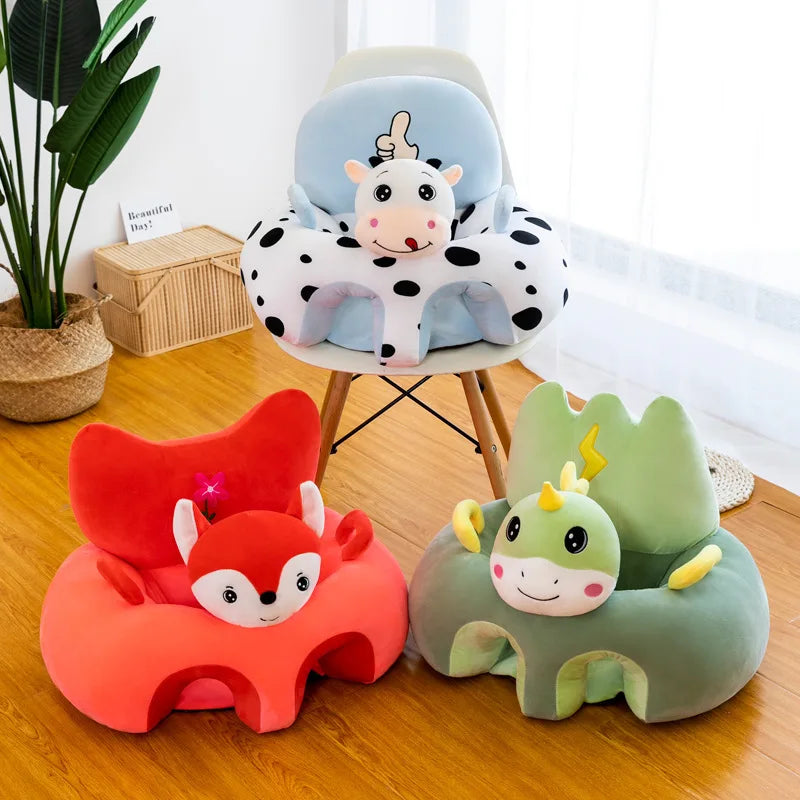 Cute Cartoon Animal Baby Sofa Chair Soft Plush Infant Support Seat Rest Sofa Comfortable Stuffed Doll Kids Toddler Chair Seats