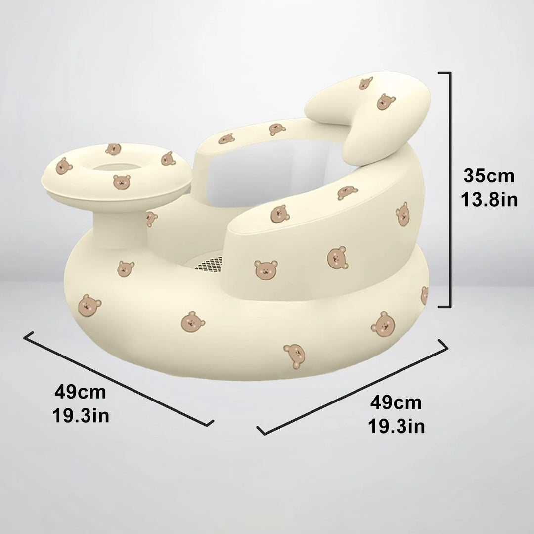 Baby Sofa Inflatable Seat for Babies  Chair with Tray, Built in Air Pump Infant Back Support Sofa Toddler Chair for Sitting Up