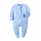 Newborn Baby Footed Pajamas Zipper Romper Long Sleeve Cotton Jumpsuit Solid White 0-12 Months Unisex Baby Clothes
