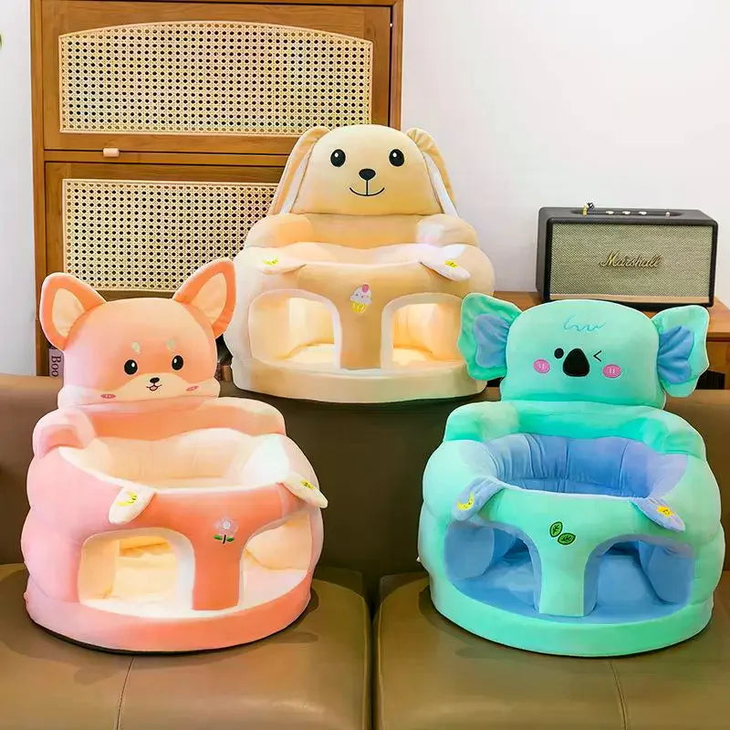 1Pcs Comfortable Toddler Nest Puff Without Filler Cute Baby Sofa Support Seat Cover Plush Chair LearningTo Sit Feeding Chair