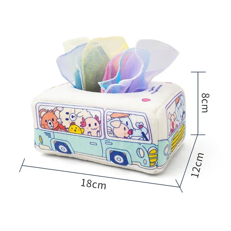 Montessori Toys Magic Tissue Box Baby Educational Learning Activity Sensory Toy for Kids Finger Exercise Busy Board Baby Game