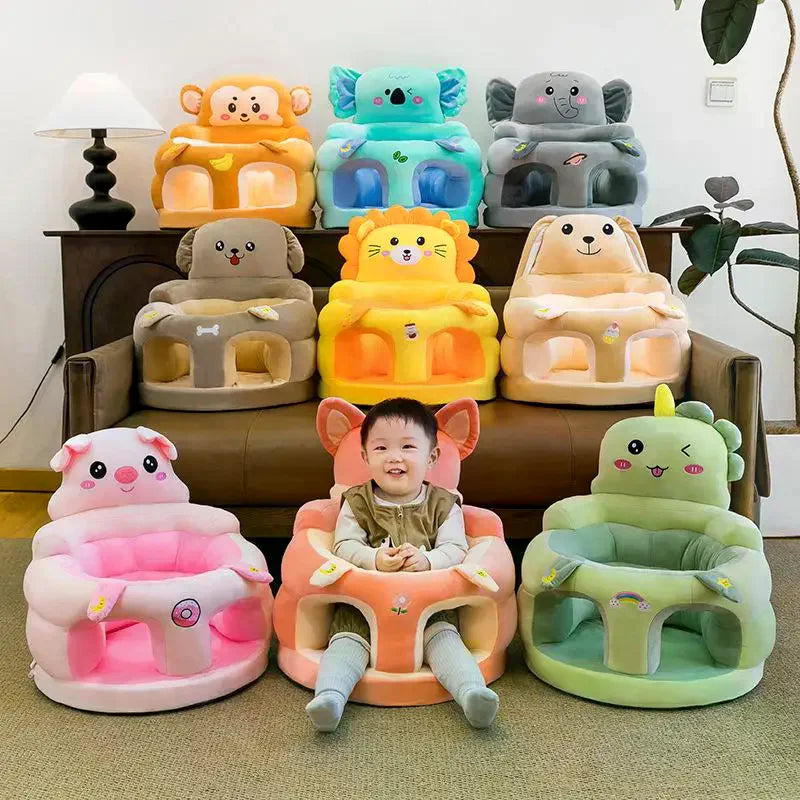 1Pcs Comfortable Toddler Nest Puff Without Filler Cute Baby Sofa Support Seat Cover Plush Chair LearningTo Sit Feeding Chair