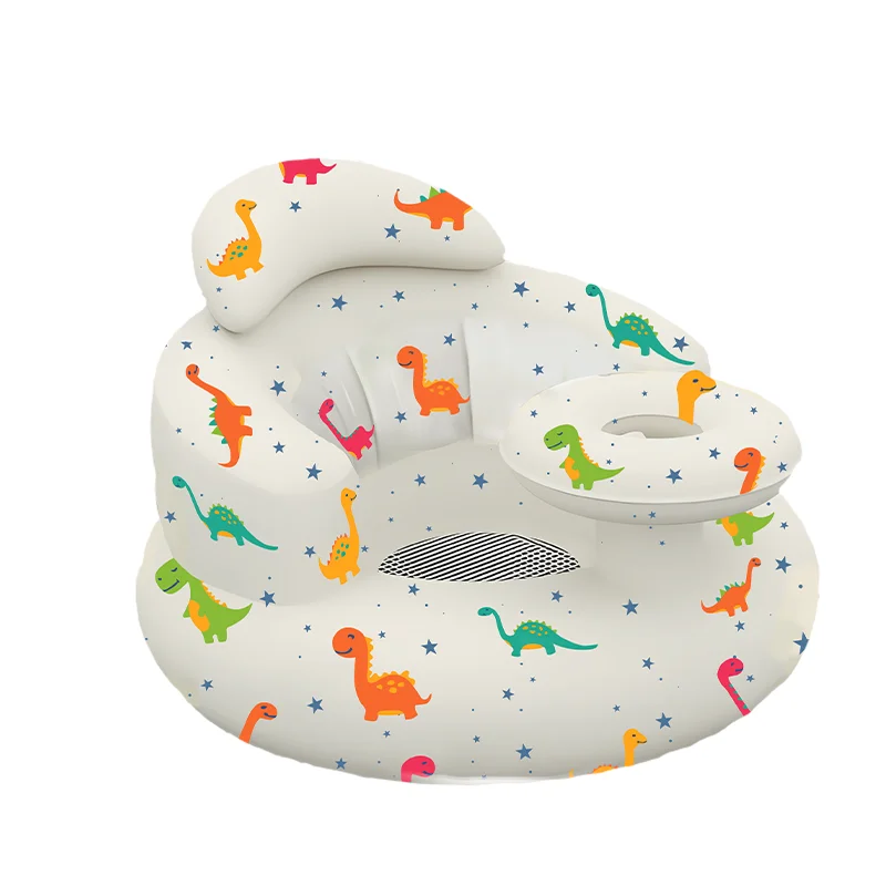 Baby Sofa Inflatable Seat for Babies  Chair with Tray, Built in Air Pump Infant Back Support Sofa Toddler Chair for Sitting Up