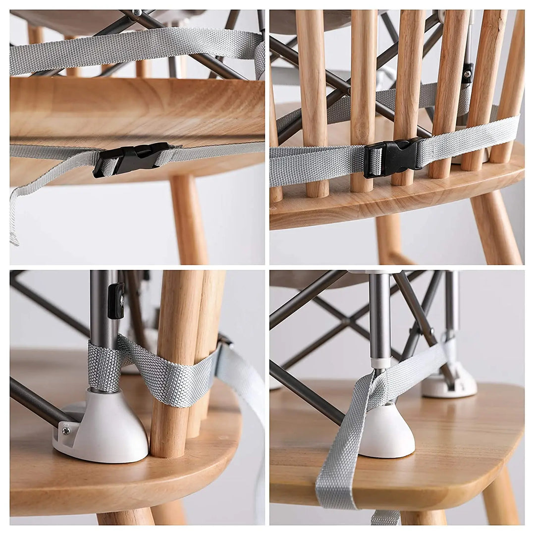 Folding Chair Baby Camping Chair Folding Camping High Chair For Baby Portable Travel Booster Seat With Food Tray & Straps