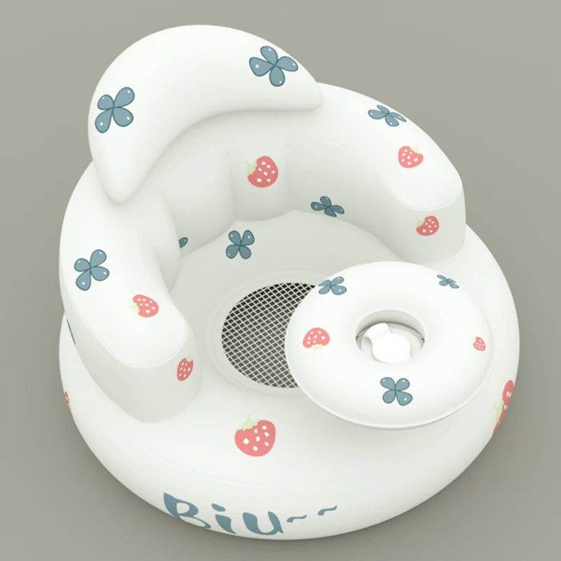 Baby Sofa Inflatable Seat for Babies  Chair with Tray, Built in Air Pump Infant Back Support Sofa Toddler Chair for Sitting Up