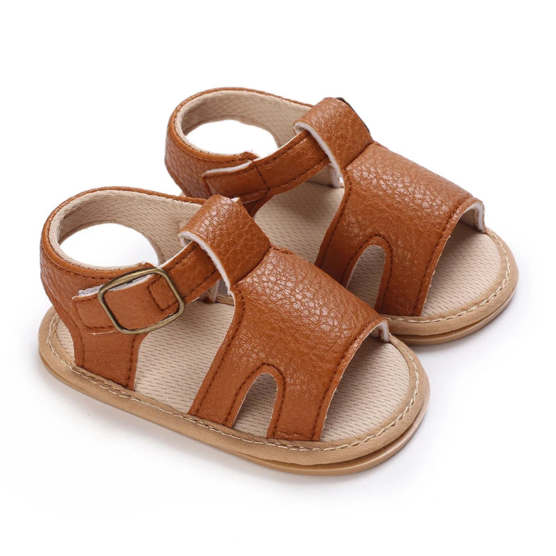 Infant Pre-Walker Shoes 0-1Year Baby Boys Casual Sandals Solid Color Breathable Comfort Spring Daily Walking Shoes